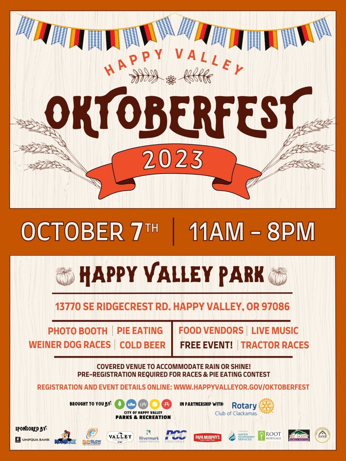Oktoberfest 2023 City of Happy Valley